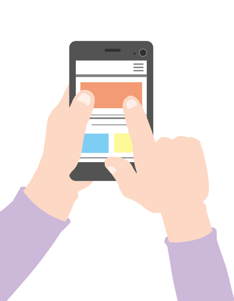 a person using a mobile app on a phone
