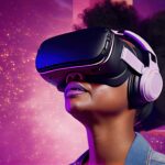 a person in a virtual reality mask