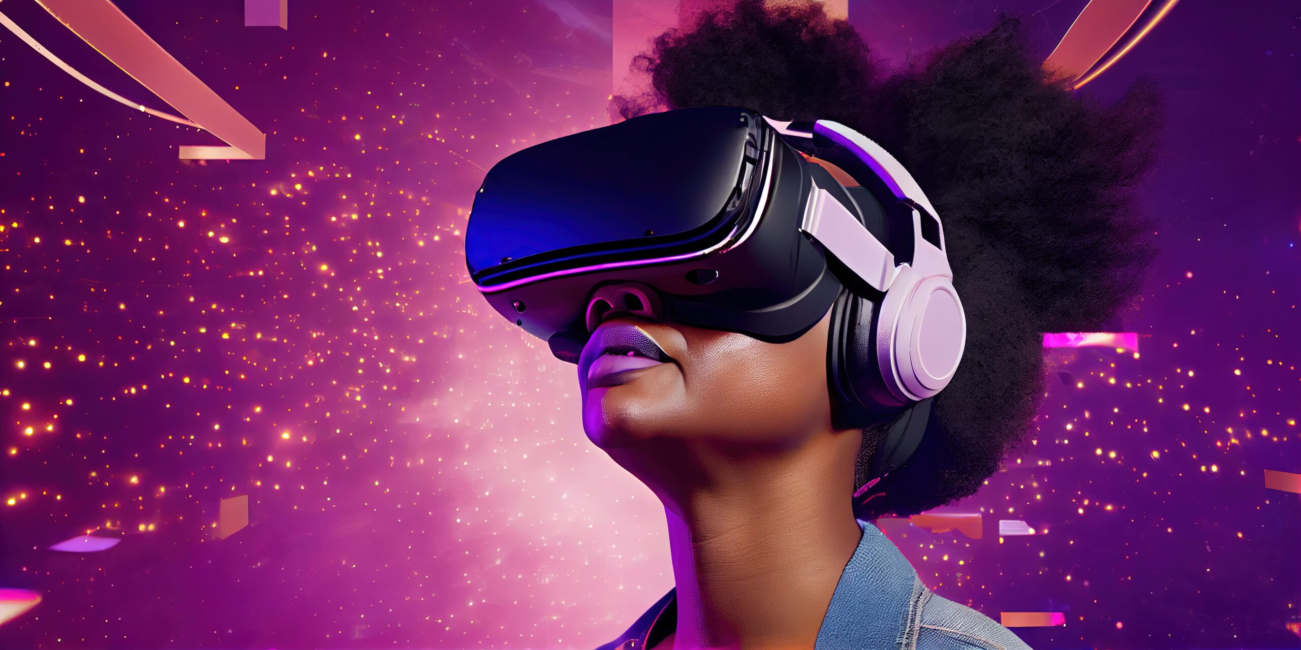 a person in a virtual reality mask